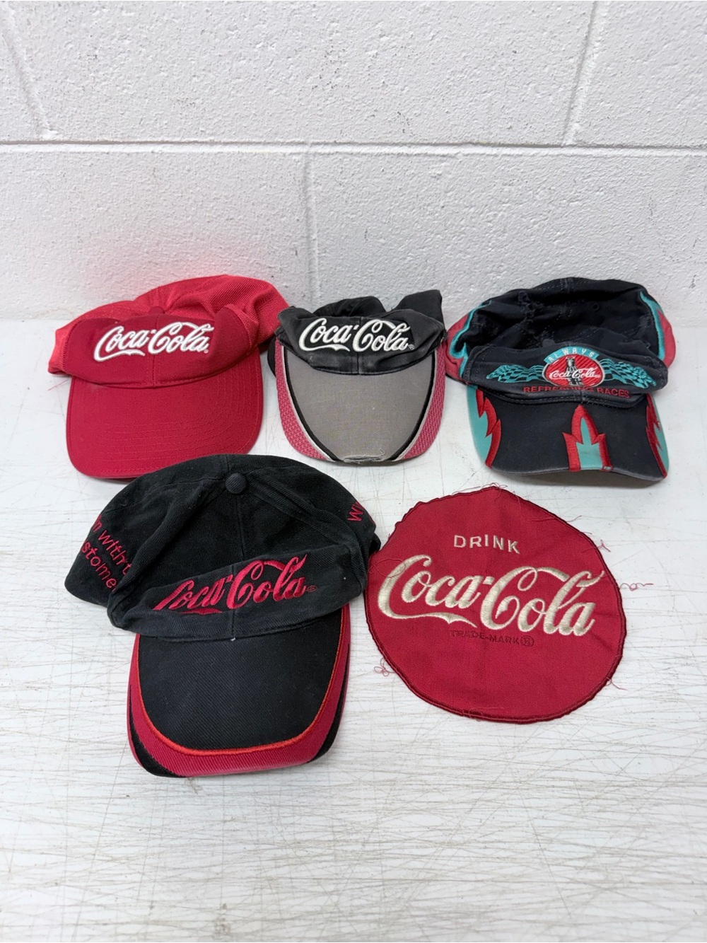Coca-Cola Employee Hats and Patch Bundle